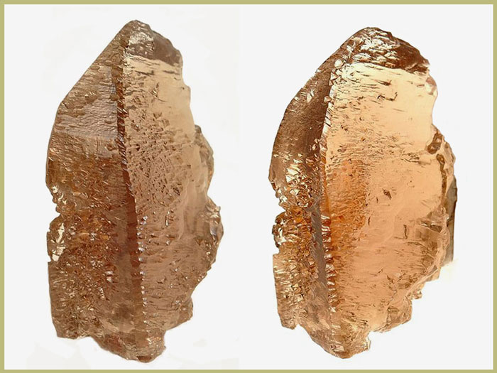 Петалит, формы растворения кристалла